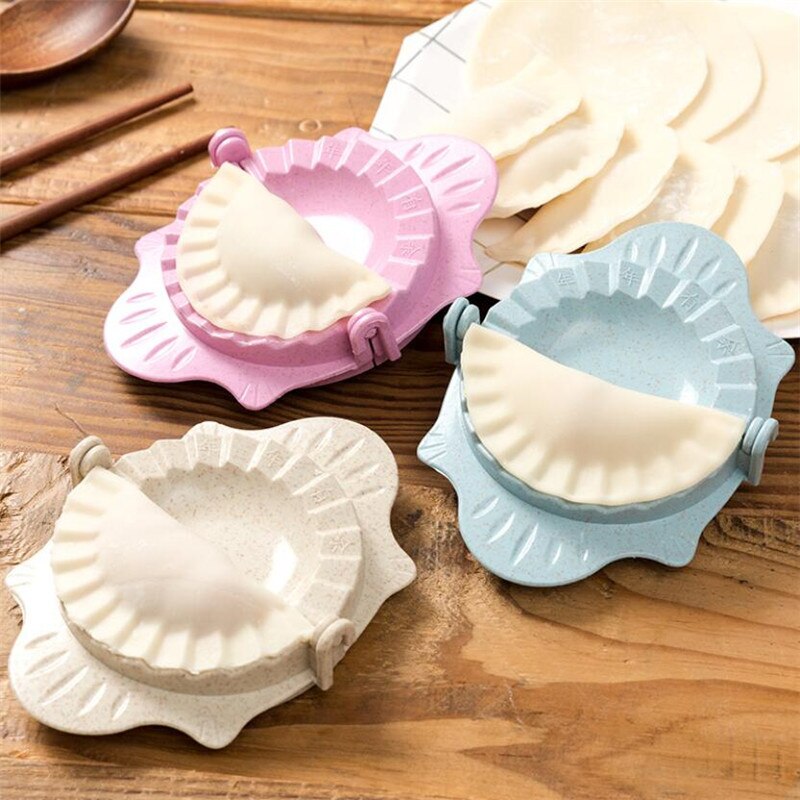 Moule à boulettes Jiaozi Pierogi, 1 ensemble, bricolage de paille de blé, outil de fabricant de boulettes, moules à boulettes, Clips de cuisson, pâtisserie, accessoires de cuisine