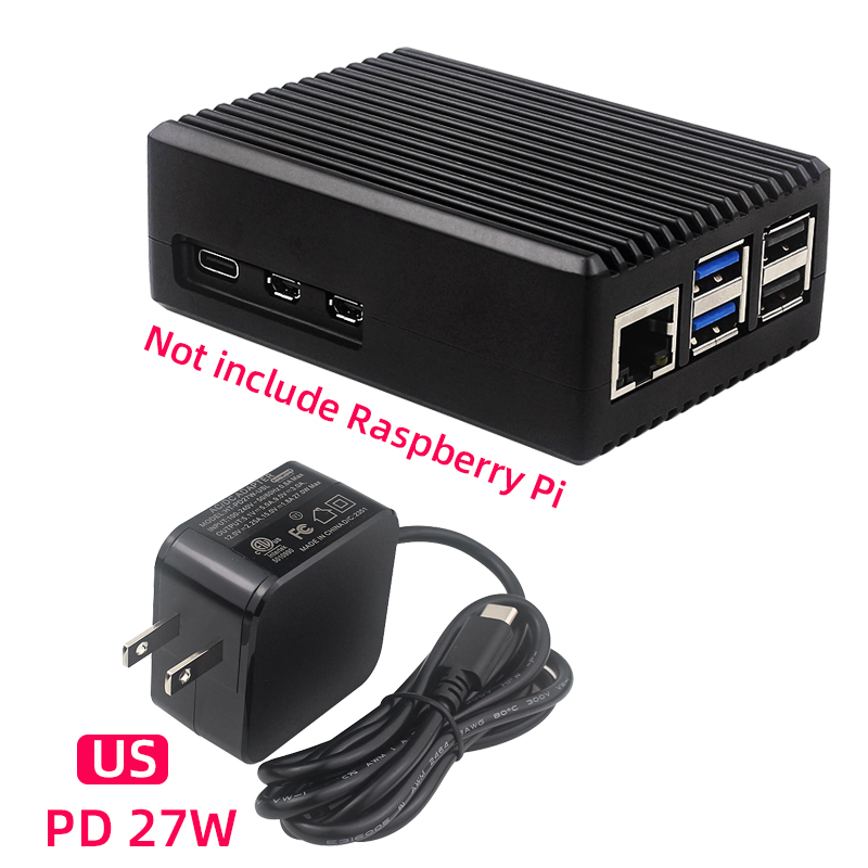 Raspberry Pi 5 aluminium behuizing Passieve koeling Gepantserde metalen behuizing Stille warmteafvoer voor RPI5 Pi5: WHITE