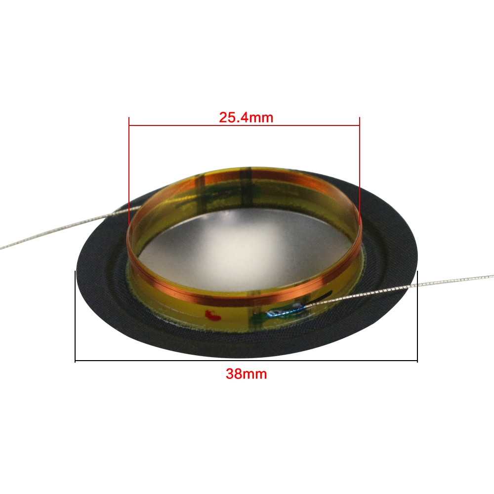 Ghxamp 25.4mm importerad metall titanfilm + siden sidemembran 25 core tweeter röstspole högtalare reparationsfilm 8 ohm 1 par