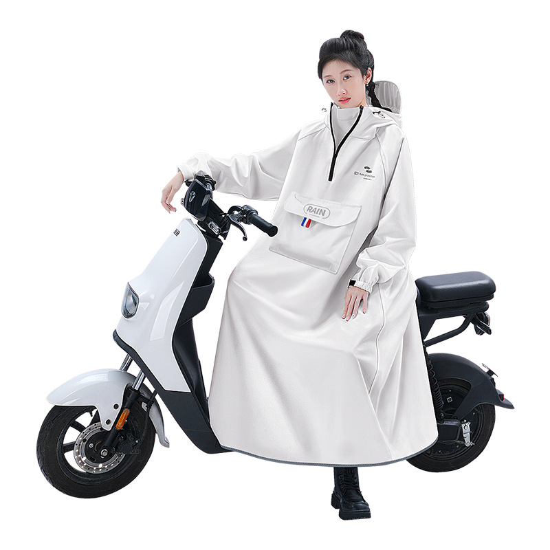 Female Cycling Raincoat Long Body Rainproof Men Adult One-piece Oxford Cloth Student Motorcycle Poncho Electric Car Raincoat