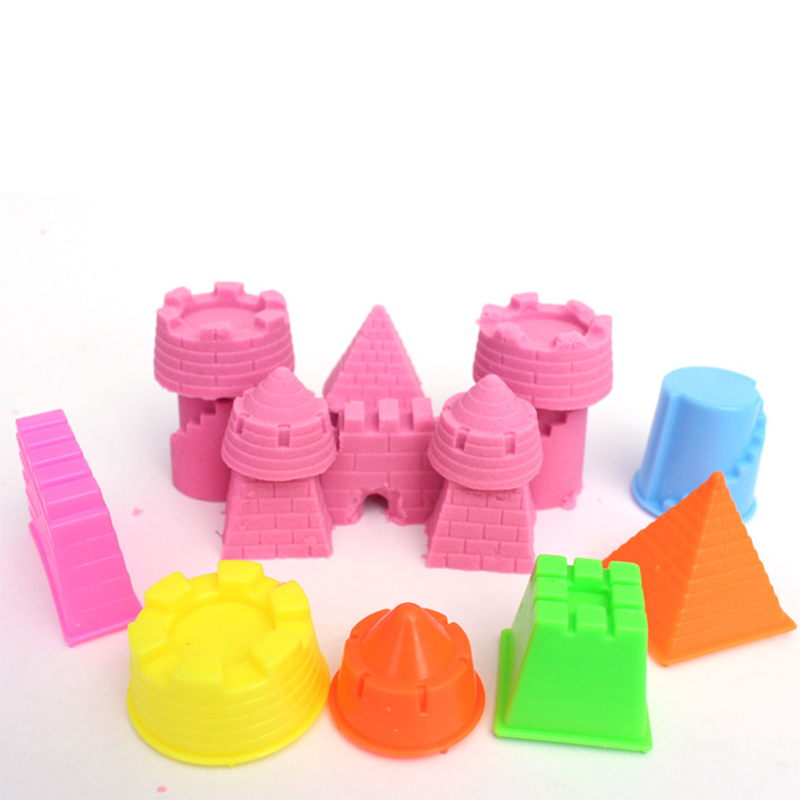 6 unids/set Mini Castillo de arena portátil arcilla molde juguetes niños pirámide Castillo de arena niños modelo clásico Kits de construcción al aire libre juego