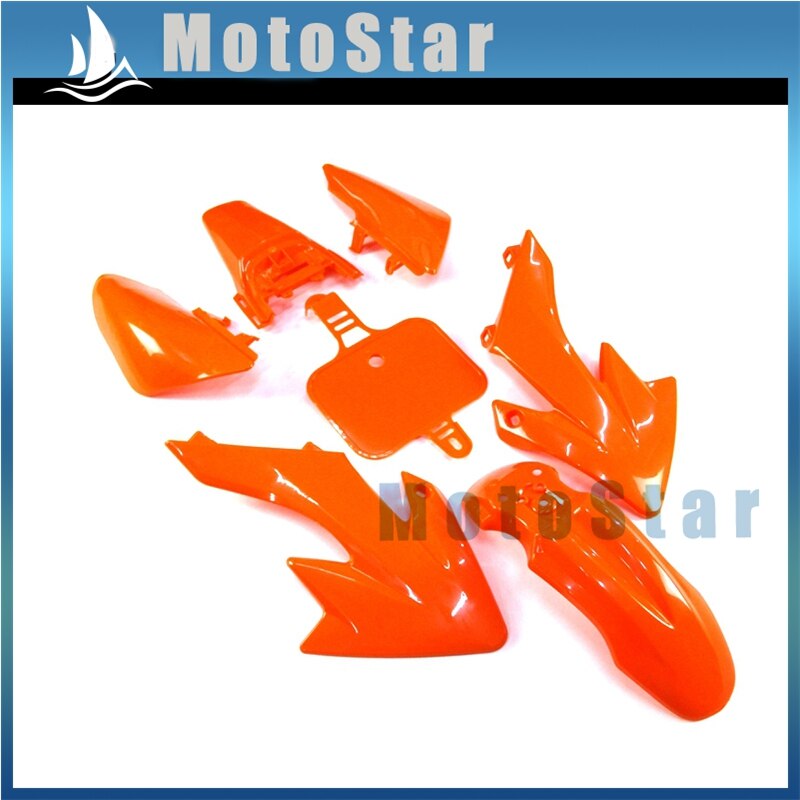 Kits de carrocería de carenado de plástico para 50, 70, 90, 110, 125, 140, 150cc, CRF50, XR50, Piranha SSR, Thumpstar, Stomp, Coolster, Pit Dirt Bike: Orange