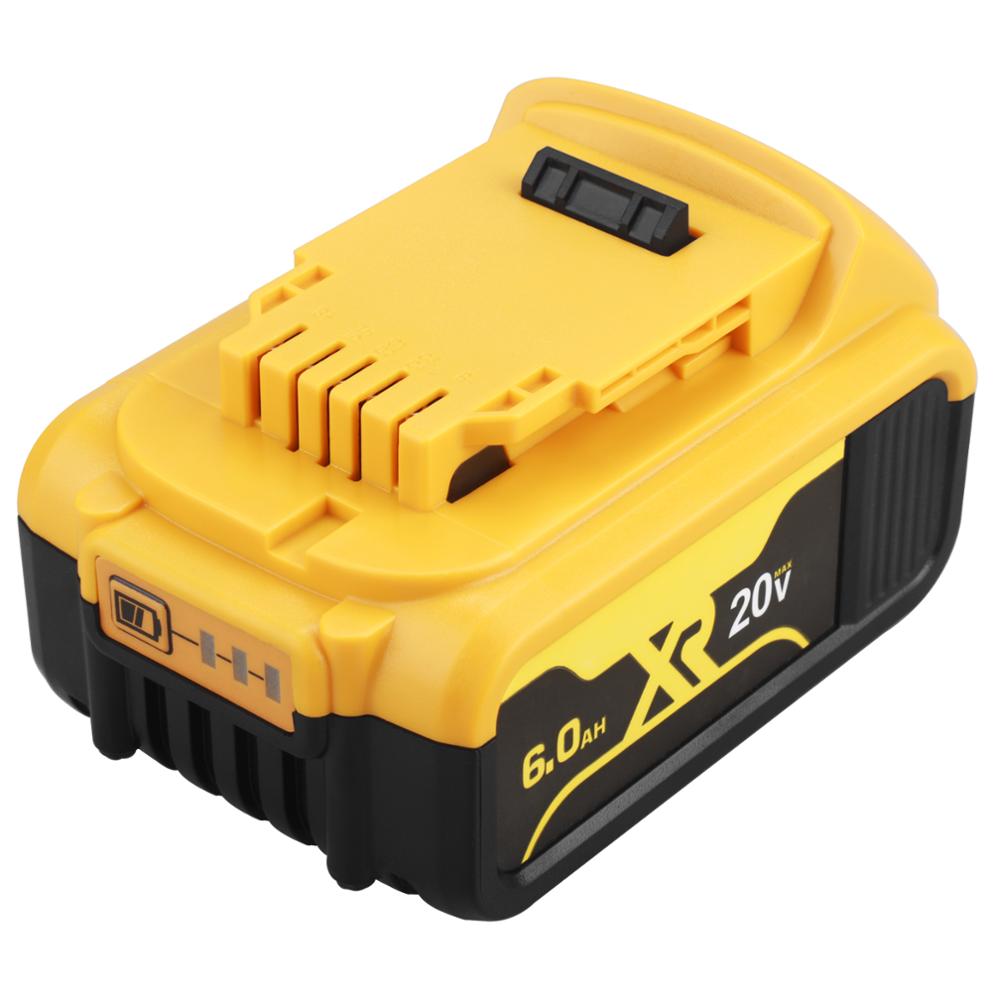 1 pack 20v 6000ah ersättning av batteri elverktyg för dewalt dcb 184 dcb 181 dcb 182 dcb 200 20v 6ah batteri