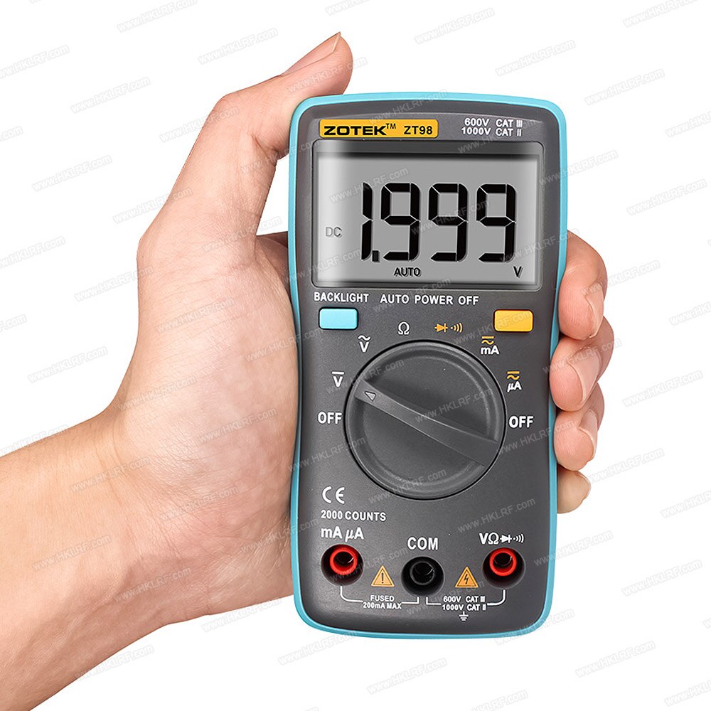 Zt98 digitale multimeter amperemeter voltmeter widerstands- und frequenzmesser hintergrundbeleuchtungs-spannungs- und diodenfrequenzmesser  zt98