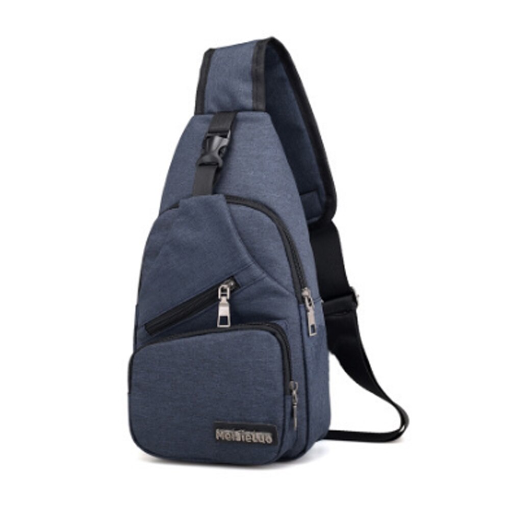 Oeak Men's Shoulder Bags USB Charging Crossbody Bags Male Anti Theft Chest Bag Casual Travel Messengers Bag: 1