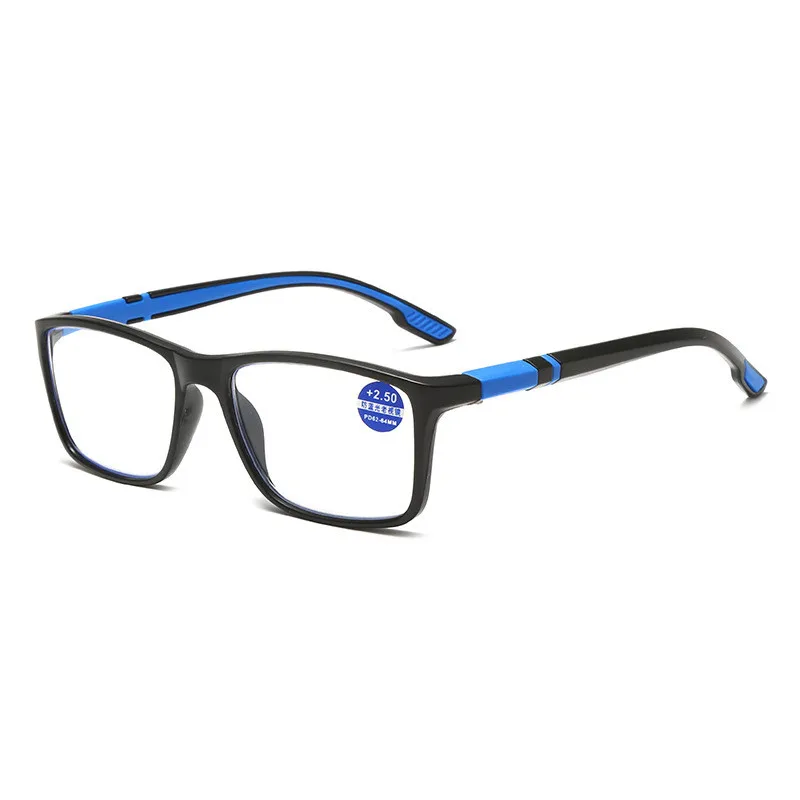 Men Glass 1.0 1.5 2.0 2.5 3.0 3.5 4.0 Reading Glasses Sports Presbyopic Eyewear Prescription Glasses Unisex Blue Light Blocking: black / +250