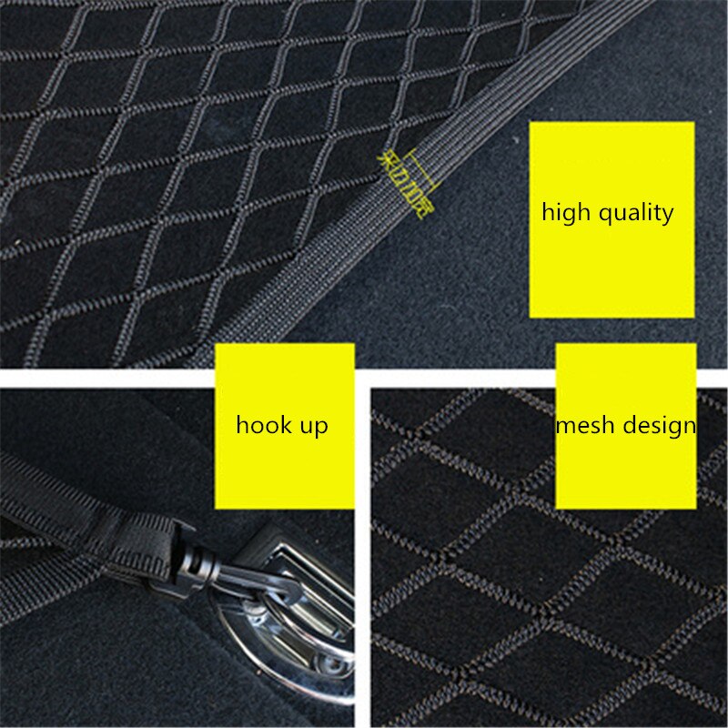 Car Trunk Nets 60*80/90*55CM Elastic Strong Nylon Cargo Luggage Storage Organizer Net Mesh Storage Bag Pocket For Car SUV MPV