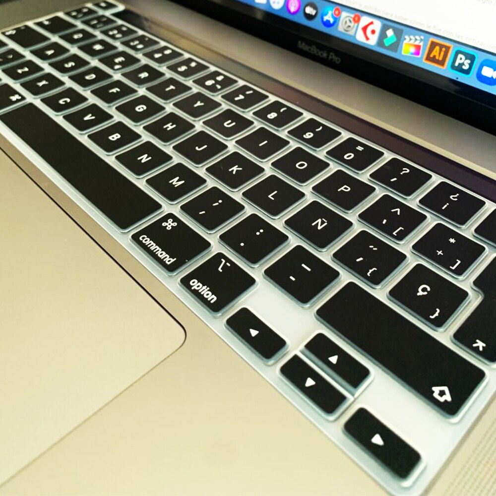 Z ñ hiszpańska osłona klawiatury Protector dla Macbook Air13 A2337A2179 dla Macbook Pro13 A2338A2289 A2159 klawiatura folia ochronna