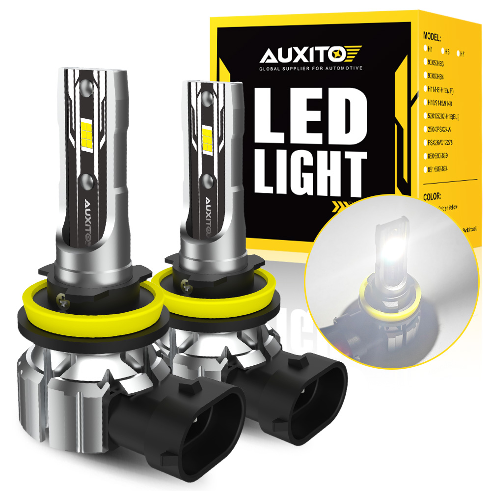 AUXITO 2 Stück H11 LED-Lampen in PTF H8 Nebelscheinwerfer Abblendlichtbirne Kopflicht 50 W hoch Energie 6500 K 12 V 9005 HB3 9006 HB4 Lampenbausatz Combo