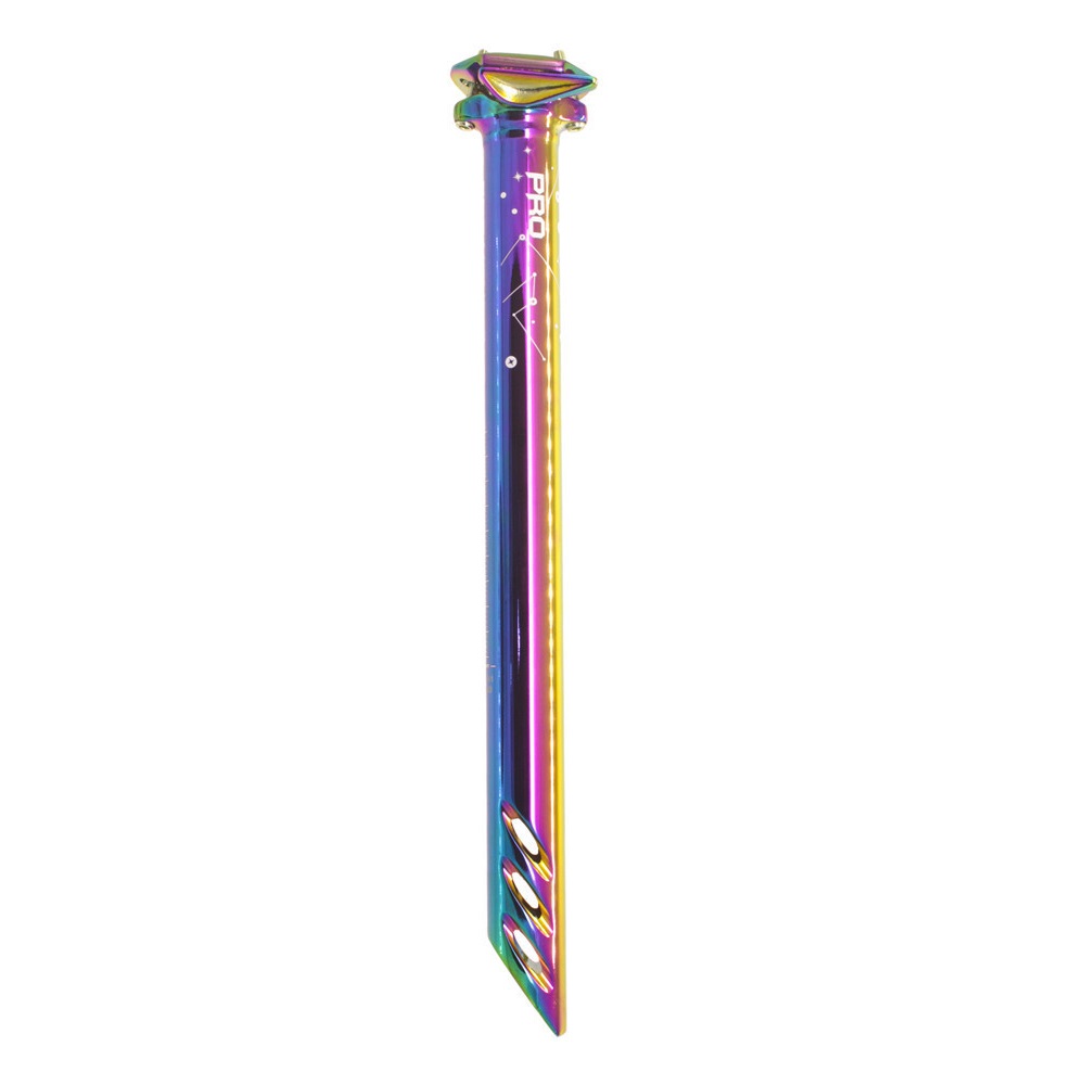 Tige de selle de vélo vtt arc-en-ciel, colorée CNC, Tube de siège DH XC AM, 27.2/30.8/31.6mm x 380mm: Rainbow 30.8x380mm