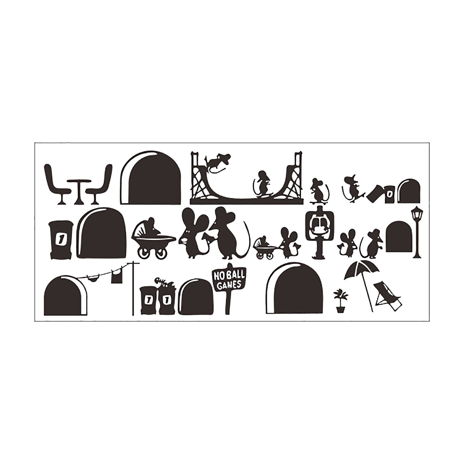 Cartoon 3D Mouse Wall Sticker Realistic Mouse In A Hole Wall Decal For Kids Room Bedroom Nursery Decor Living Room Decal