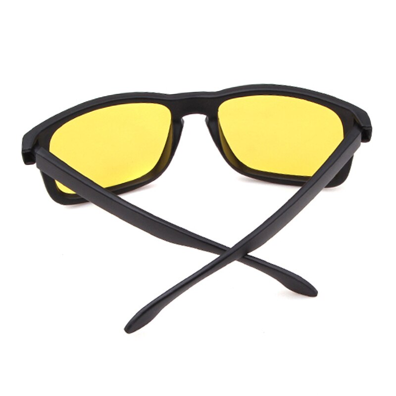 Geel Nachtzicht Zonnebril Mannen Vrouwen Rijden Driver Sunglass Ac Lens Pc Frame Brillen Klinknagel Zonnebril Zonnebril Heren
