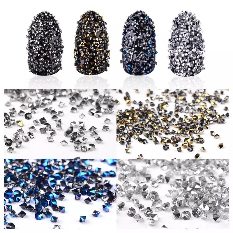 1mm diy ab mini lille glas negle rhinestone perler micro nisse krystal glitter negle kunst dekoration manicure tilbehør