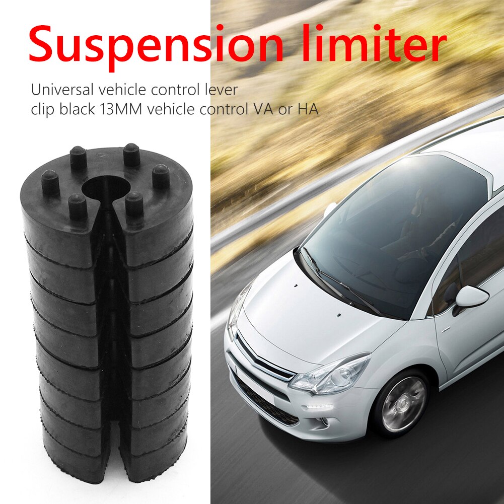 Componentes duraderos para coche, limitador de deflexión de resorte, VA HA Paquete de 8 piezas negras, componentes de reparación Exterior de automóviles, 13mm