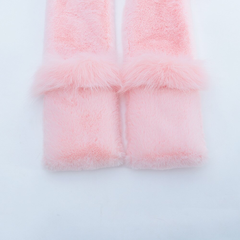Grå fast vinterlue til menn kvinner unisex svart øreklaff lue lue russisk pelslue ushanka lue dame skjerf lue rosa/svart