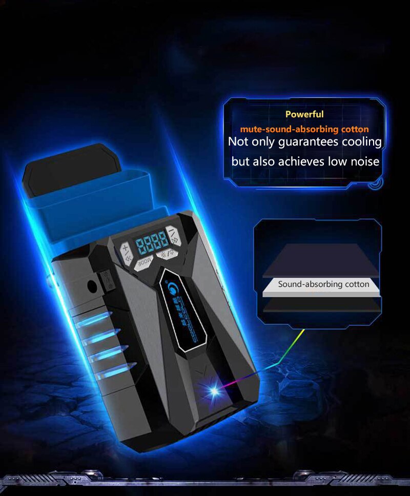 CoolCold Ice Magic 5-enfriador portátil USB para portátil, pantalla LED, radiador inteligente refrigerado por aire para Notebook