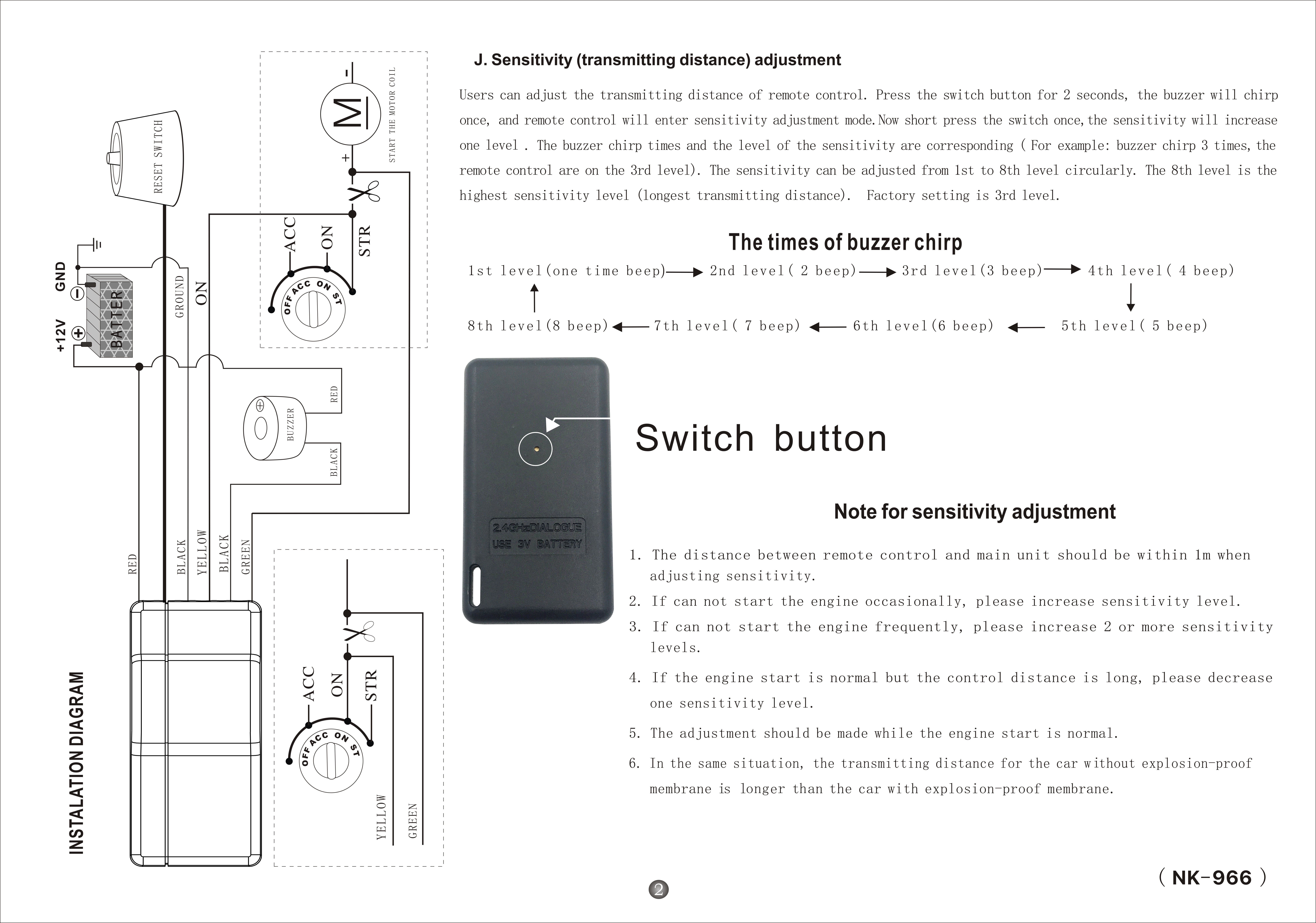 2.4gh Wireless Immobilizer Car Engine Lock Autocar Immobilizer Intelligent Circuit Cut Off Anti-Hijacking