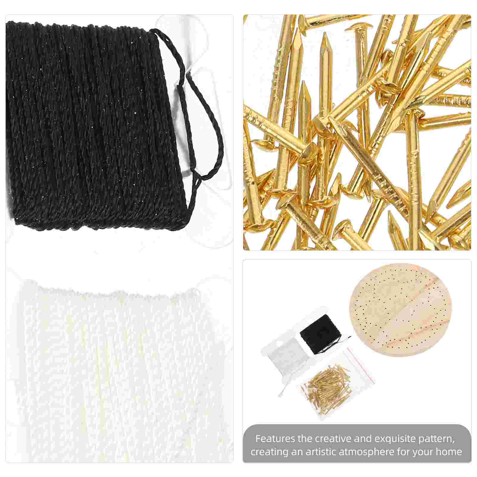 1 Set DIY String Art Kit Handicraft Nail Painting Material Nail Winding Painting For Child Girl