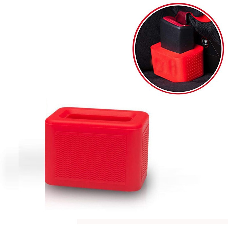 Car Seat Belt Buckle Holder By Buckle Up Soft Silicone Easy Installation Holds Seatbelt Receiver in Upright Position