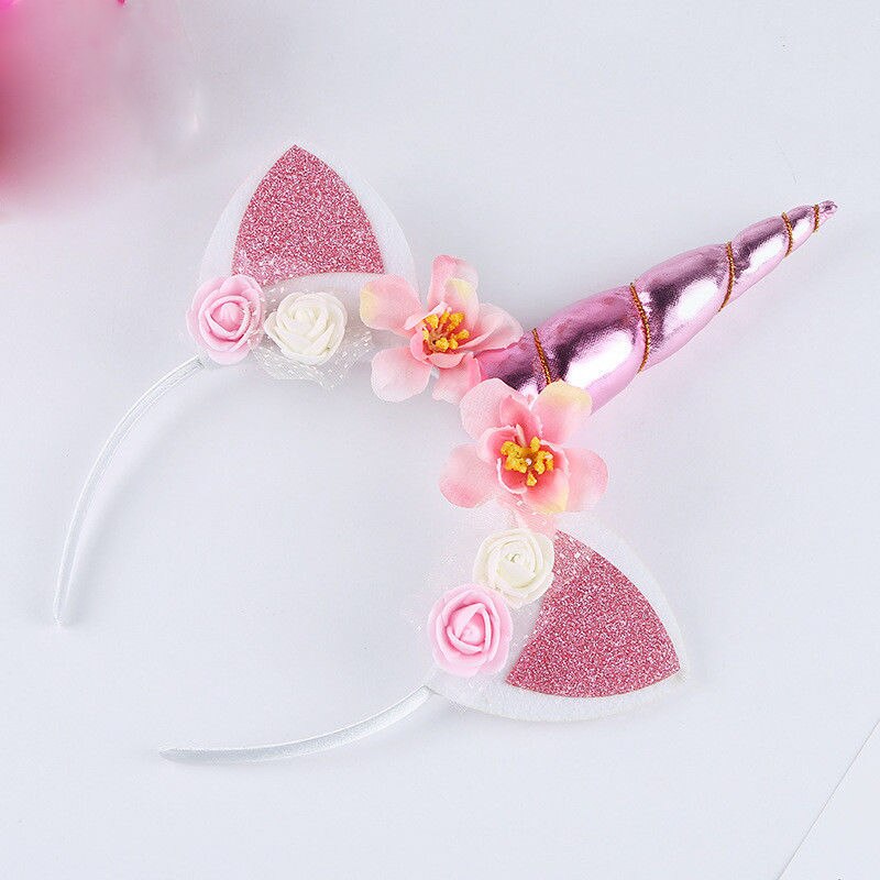 Diadema de unicornio para , diadema con purpurina para cumpleaños y Navidad, 1 unidad