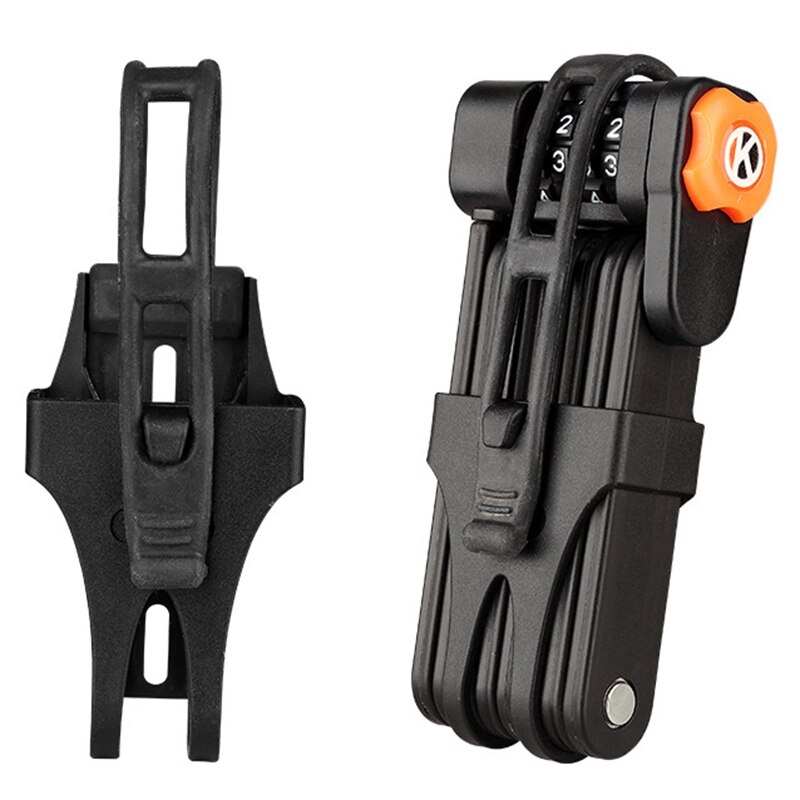Bicycle Lock Alloy Steel Folding Lock Mtb Road Bike Lock Anti-Theft Lock Password Lock Safe Cycling Accessories: Default Title