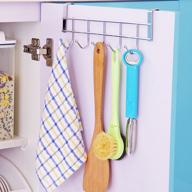 Colgador multiusos para ropa de cocina, 1 Uds., con gancho para la puerta, soporte organizador para el baño y el hogar