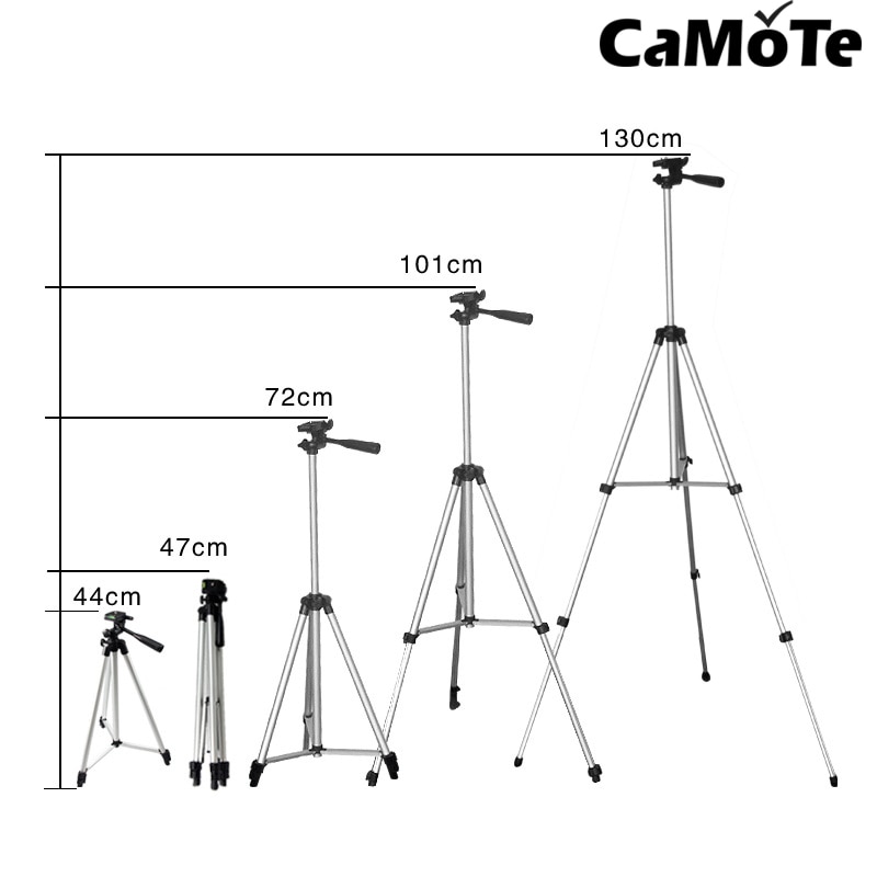 Support en aluminium projecteur poids léger caméra trépied support pour SmartPhone Canons avec support 50 cm-130 cm Flexible Portabl