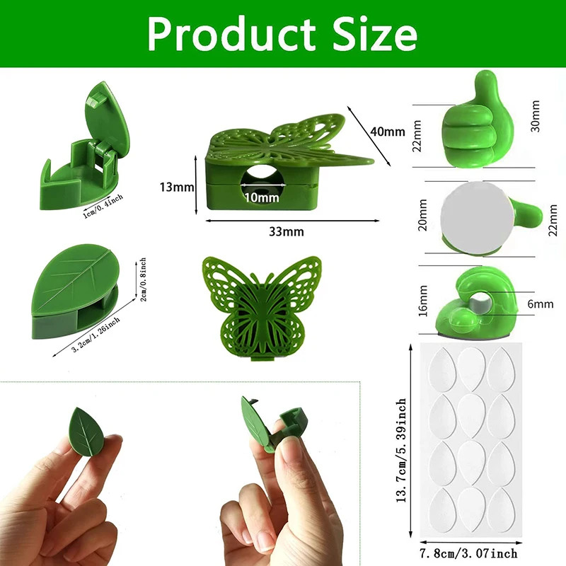 Clips muraux invisibles pour plantes grimpantes, 10 à 30 pièces, crochet auto-adhésif, Traction de vigne, décoration de jardin de maison