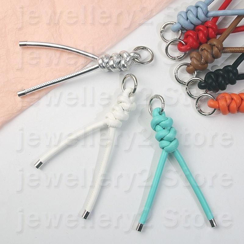 C9GF Trendy Handwoven PU Lederen band Key Ring Weaving Keychain Pendant voor meisjes