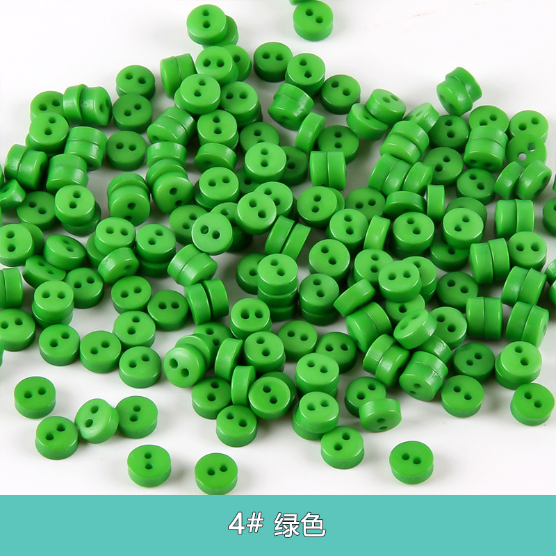 100 Uds. Mini botones de resina de 6mm, accesorios de costura coloridos para ropa infantil, álbum de recortes DIY con dos agujeros: Marrón claro