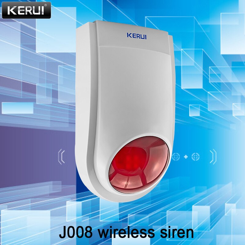 KERUI Home Alarm System GSM Wireless Connections 433MHZ Wireless Frequency Door Sensor Infrared Sensor Smart Home Alarm System: J008 wireless siren