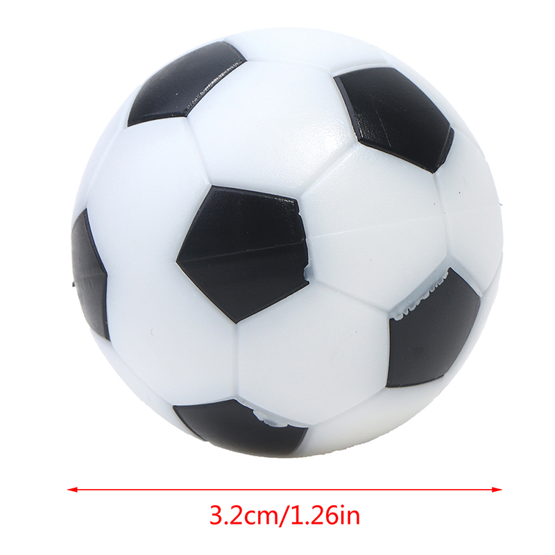 6PCS 32mm Small Socer Ball Mini Table Football Balls Black White Socer Ball for Entertainment