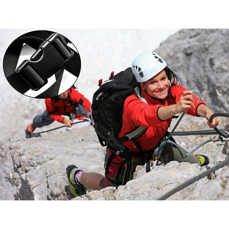 Buckles Straps Set,Release Plastic Buckle Dual Adjustable, 21 Yard Polyester Webbing Strap Band For Luggage Backpack DIY