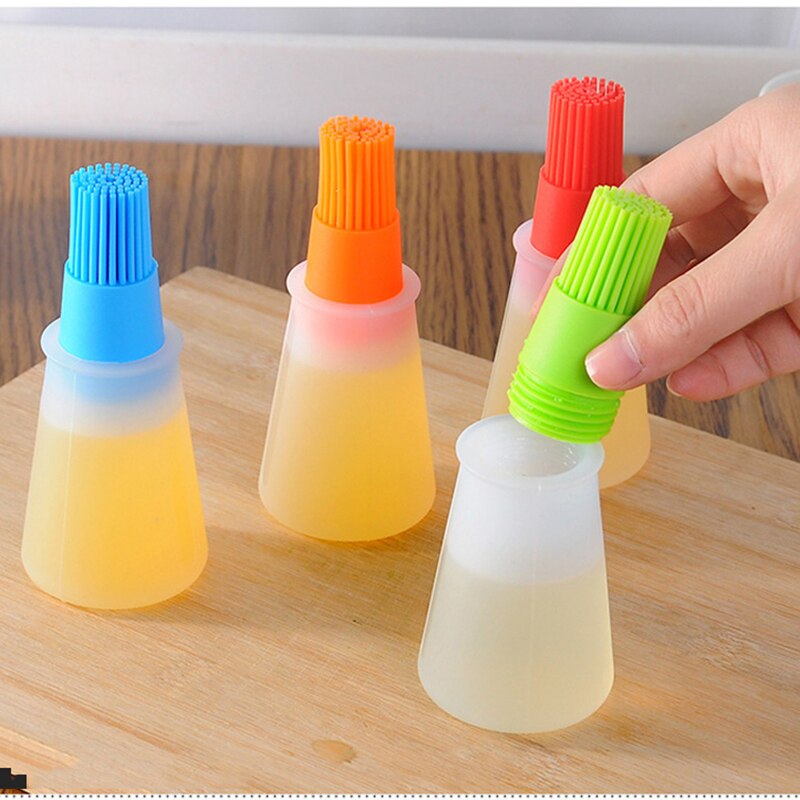 1Pc Colorful Silicone Oil Brush Baking Liquid Oil Pen Cake Butter Bread Pastry Brush BBQ Tools Safety Kitchen Basting Brush