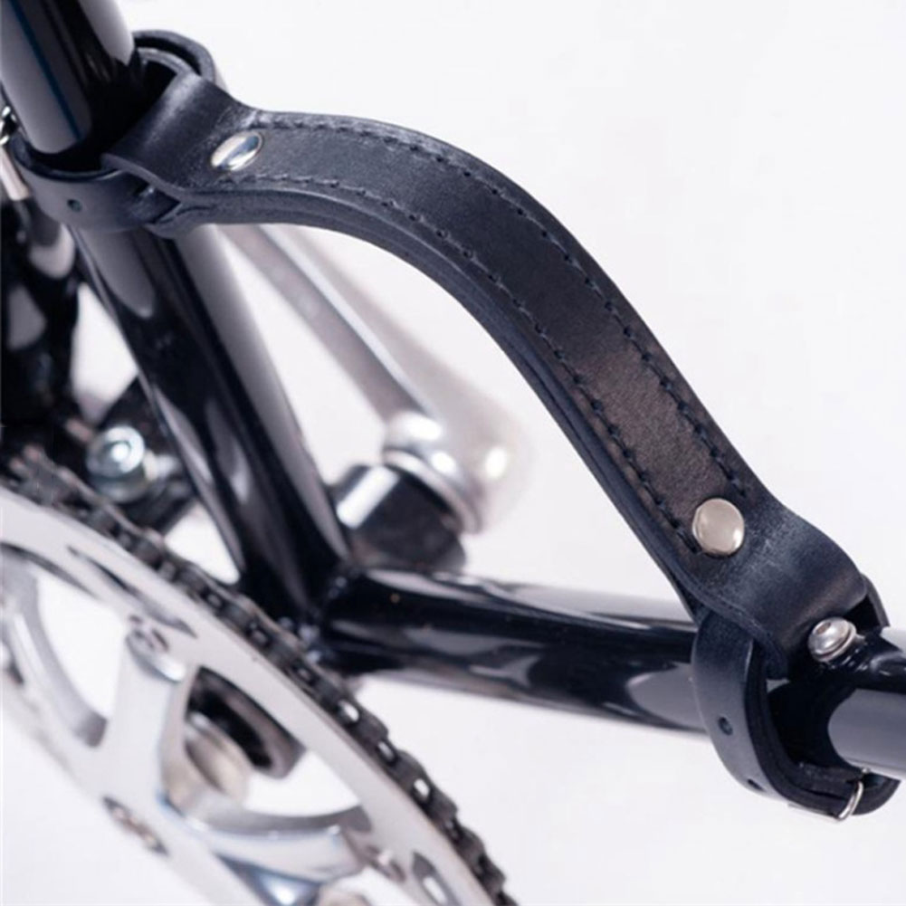 Brompton-Correa para manillar de bicicleta plegable, correa de cuero duradera para manillar de bicicleta
