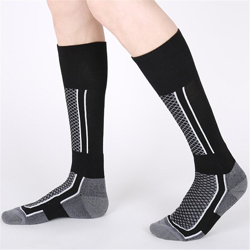 1 Paar Skiën Sokken Winter Outdoor Running Fietsen Hoge Elastische Sok Dikker Thermische Vissen Sport Accessoire Mannen Vrouwen: 4