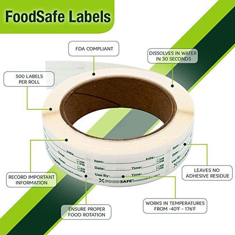 1 Roll Of 250 Pcs Food Labeling Stickers Self-Adhesive Refrigerator Paper Labels Food Storage Removable Freezer Sticker X2T1