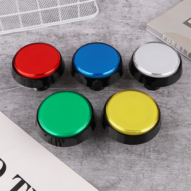 Arkade-Geschmack, 60mm dc 12v große runde LED-tasten , 5- farbiger mikroschalter, automatischer zurücksetzen-knopf für Arkade-automaten