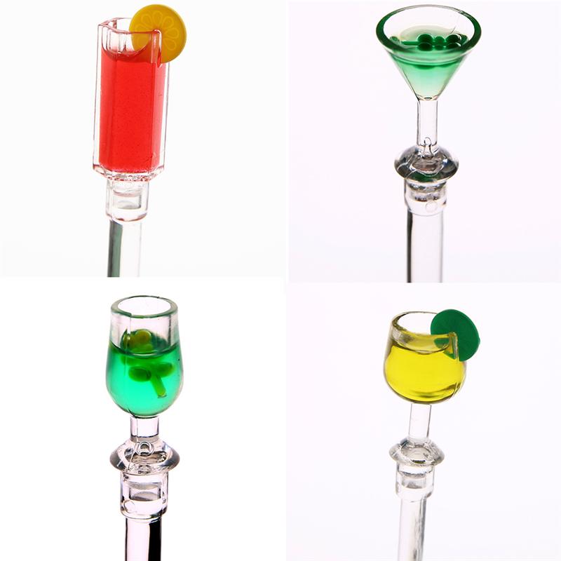 10 st cocktailrörare akryl färgglada omrörande mixerstavar cocktaildrink mixer bar hållbara verktyg för bar