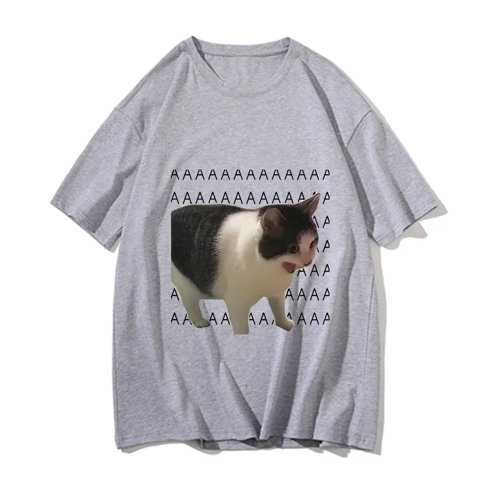 Grappige Meme Sad Huilende Kat Gedrukt Vrouwen Mannen Casual T-shirt Zomer Harajuku T-shirts Casual Mode Tees Kleding Korte Mouw