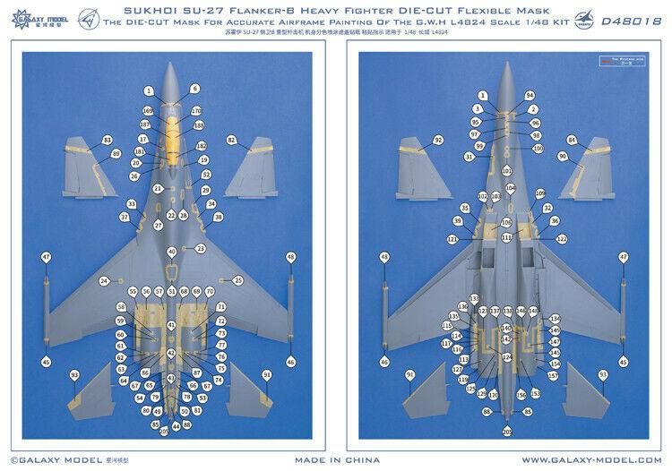 GALAXY D48018 1/48 scale SU-27 Flanker-B Fighter Flexible Mask for Great Wall Hobby model