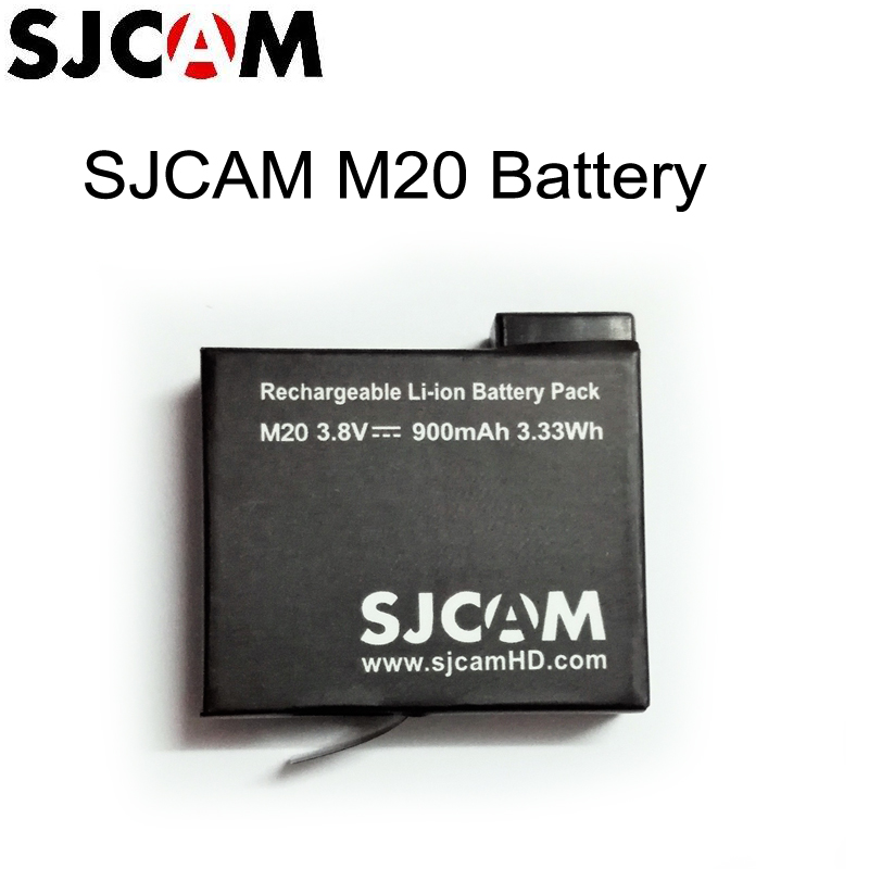 Originele sjcam 3.8 v 900 mah 3.33wh ion batterij zwart voor sjcam m20 sport camera batterijen