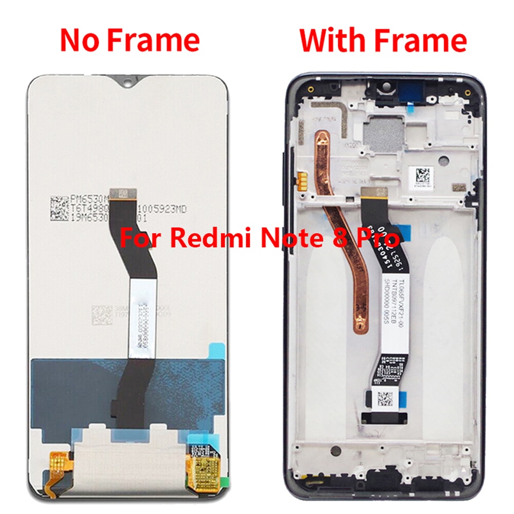 6.3 ''Originele Voor Xiaomi Redmi Note 8 Lcd Touch Screen Digitizer Vergadering Vervanging Voor Redmi Note8 Lcd Met frame