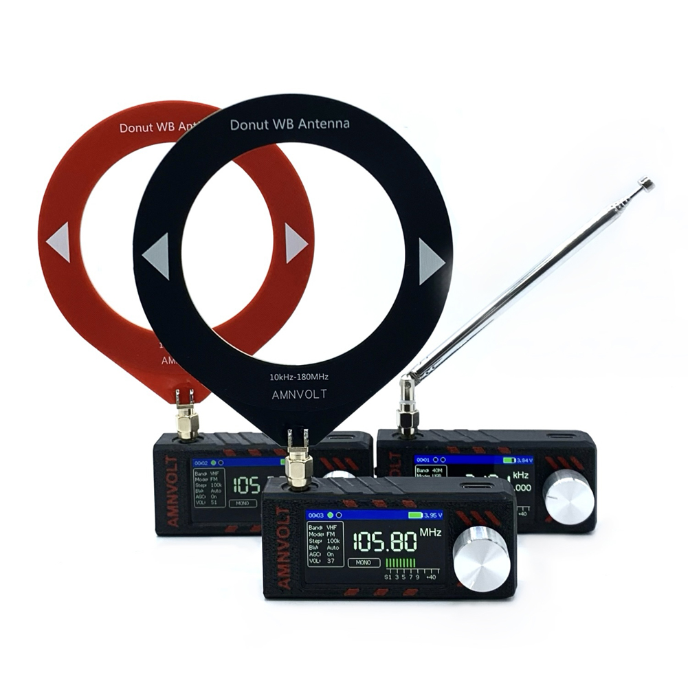 SI4732 0,5-108 mhz draagbare radio LSB USB AM FM Pocket mini-radio 1,9 "IPS-scherm HF SW MW VHF ESP32 radio-ontvanger met antenne