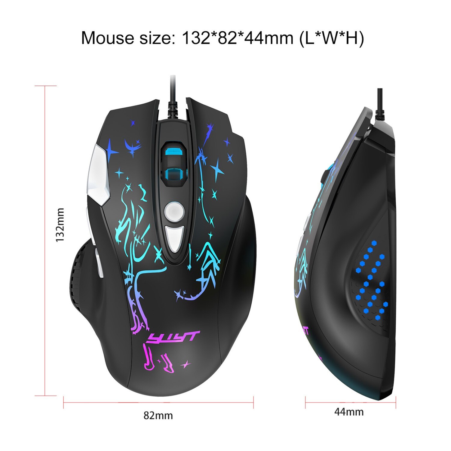 Gaming Mouse Gamer Mice Computer Mause For Xbox PS4 PC Laptop Desktop USB Wired 8 Key 6400 DPI RGB LED Ergonomic Gaming Mouses