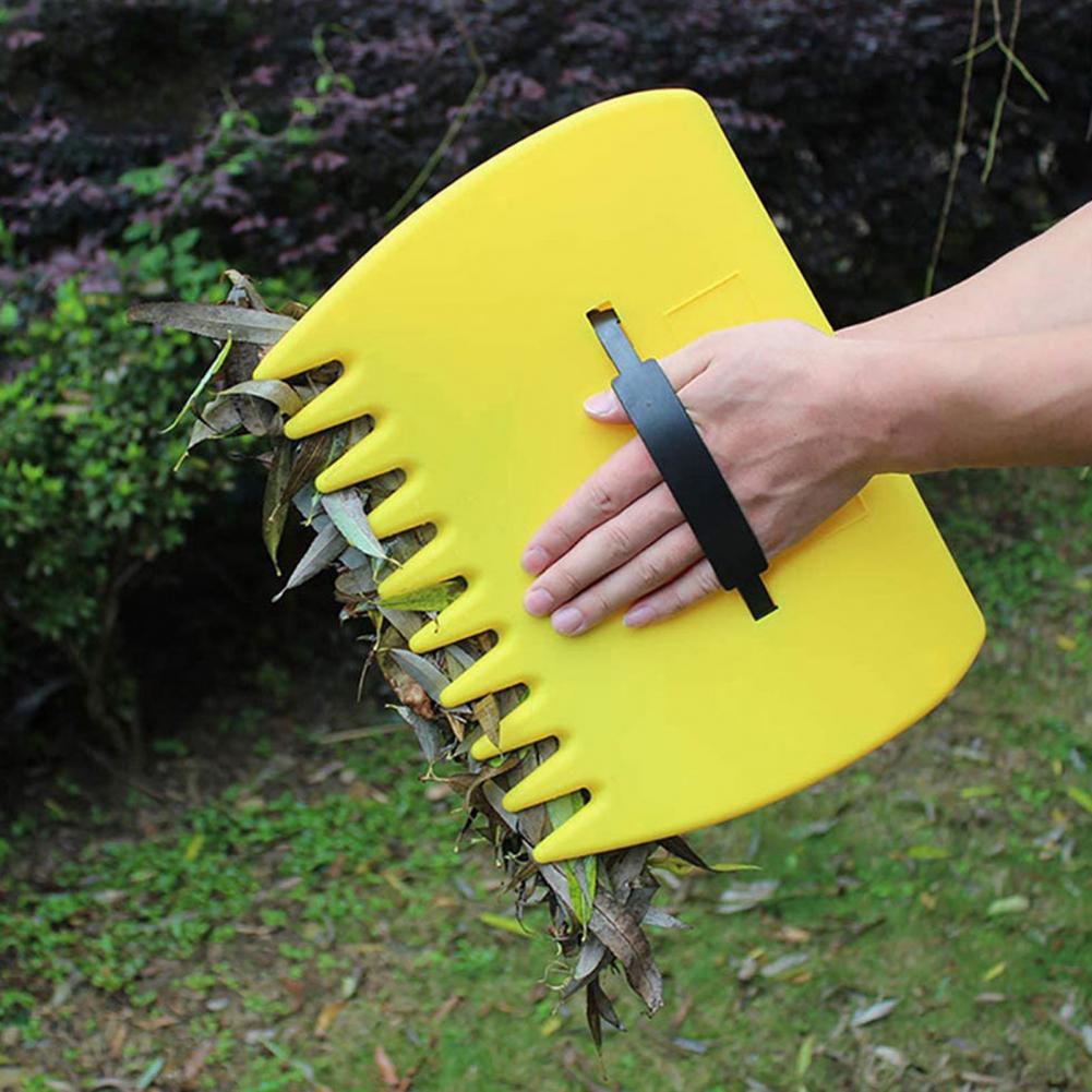 1 Pair Leaf Scoop Portable Multiple Use PP Garden Cleaning Leaf Scoop for Collecting