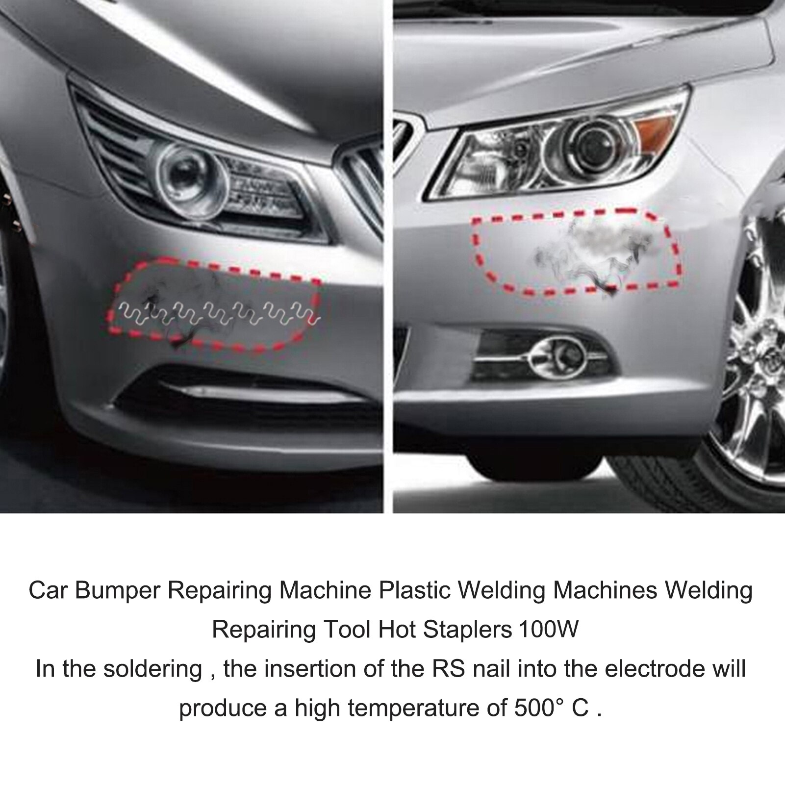 100W Stapler Machine Car Bumper Repairing Stapler Welding Tool Flat/Outside Corner/Inside Corner/Wave Welding Machine