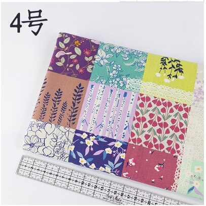 Japan og korea stil bomuld og linned klud patchwork håndlavet klud: Flora
