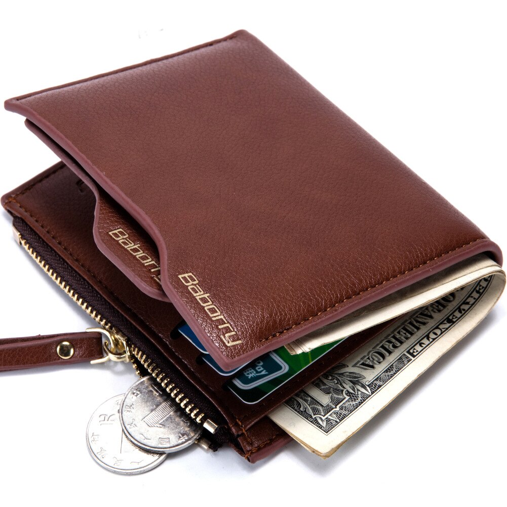 Luxuriöses herren-Geschäft-portemonnaie mit kartenhalter, herren-münzbeutel, münztasche mit reißverschluss, antimagnetisch, Anti-rfid