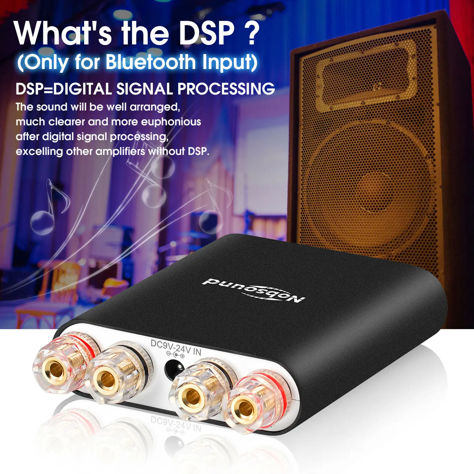 Nobsound ta-21 mini bluetooth 5.0 dsp amplificador digital receptor de áudio estéreo tpa3221 potência integrada amp 100w + 100w